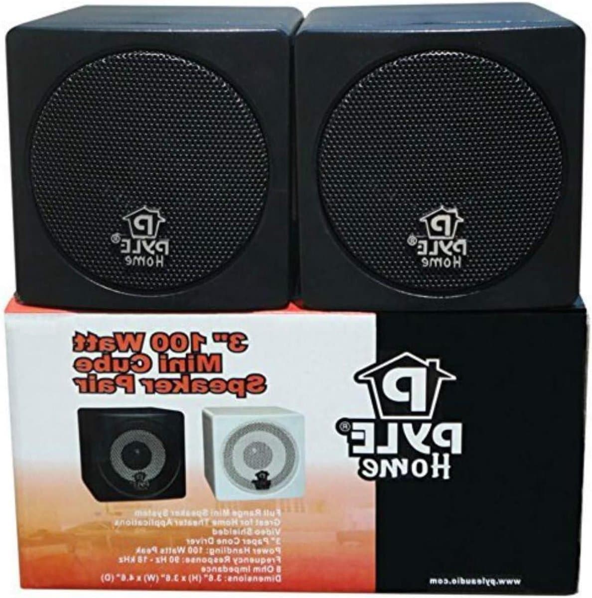Passieve Cube Speakers Zwart - Compacte Boekenkastluidsprekers voor Home Audio en PC - 200W Max