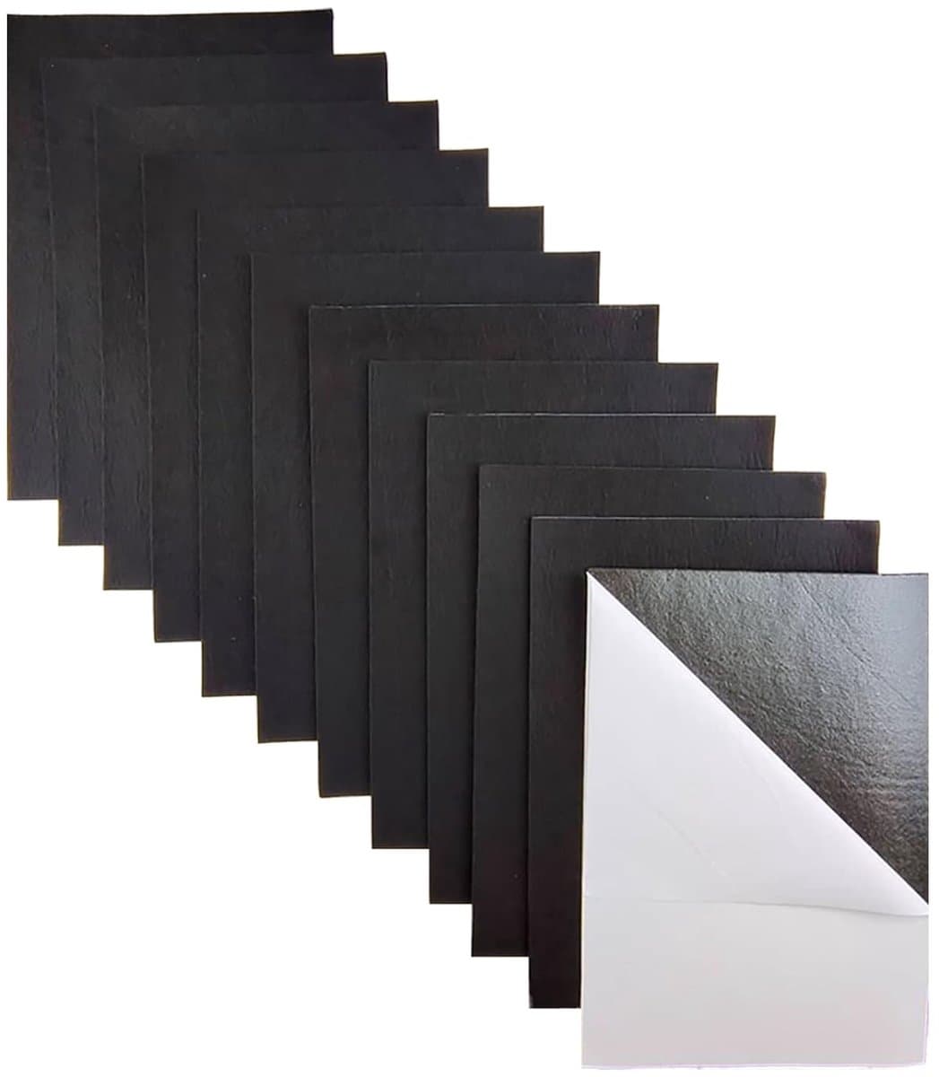 Zelfklevend vilt, 11 stuks stijf kleverig vilt voor ambachten, 20 x 30 cm vilten vellen met zelfklevende achterkant, vilten ladevoering voor sieradendoos (zwart)