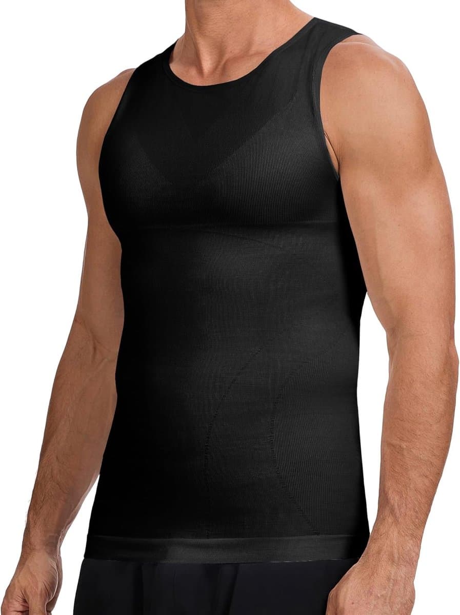 Compressieshirt voor heren, afslankingsshirt, compressieshirt