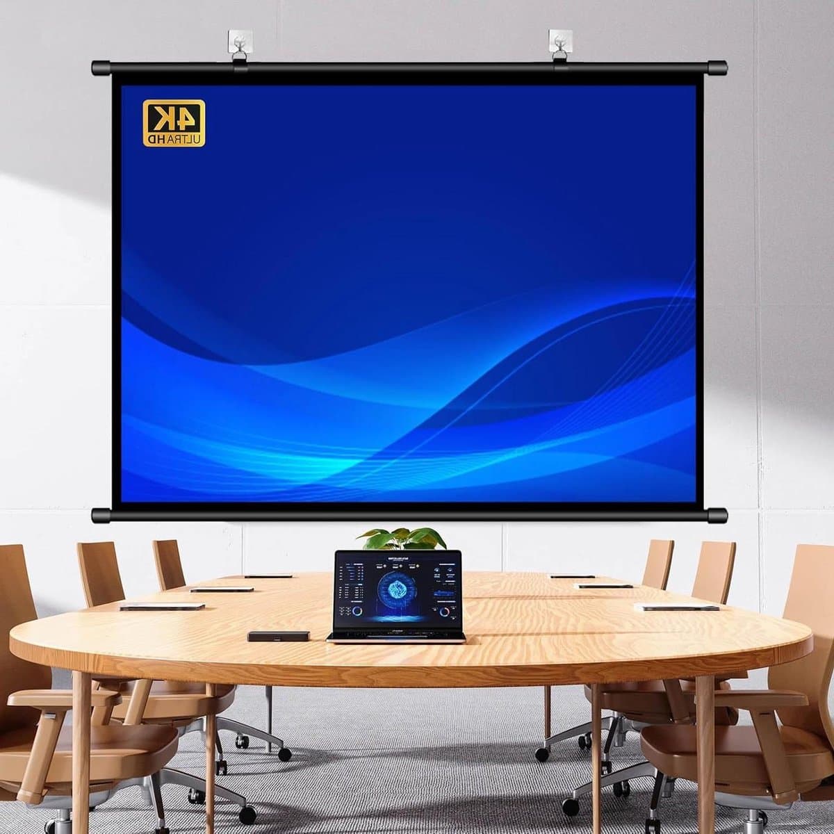 Projectiescherm - Scherm Projector - Thuisbioscoop Presentaties - Kreukvrij Polyester - 72 inch 4:3 - Wit