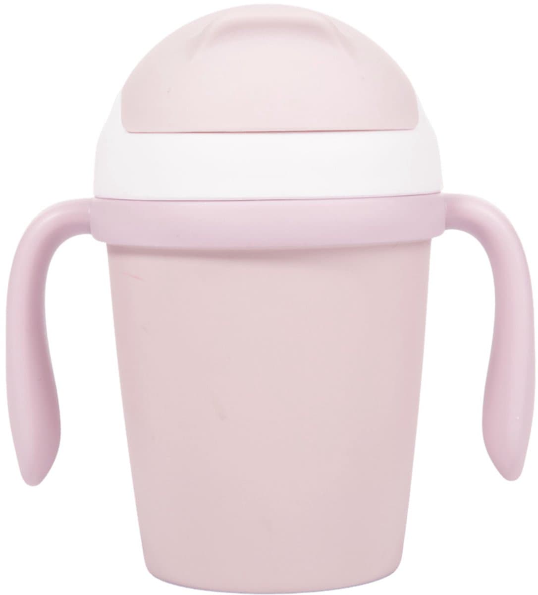 Bo Jungle - CPLA Drinkbeker peuter - Met rietje en handgrepen - Eco verantwoordelijk - Drinking Cup Roze