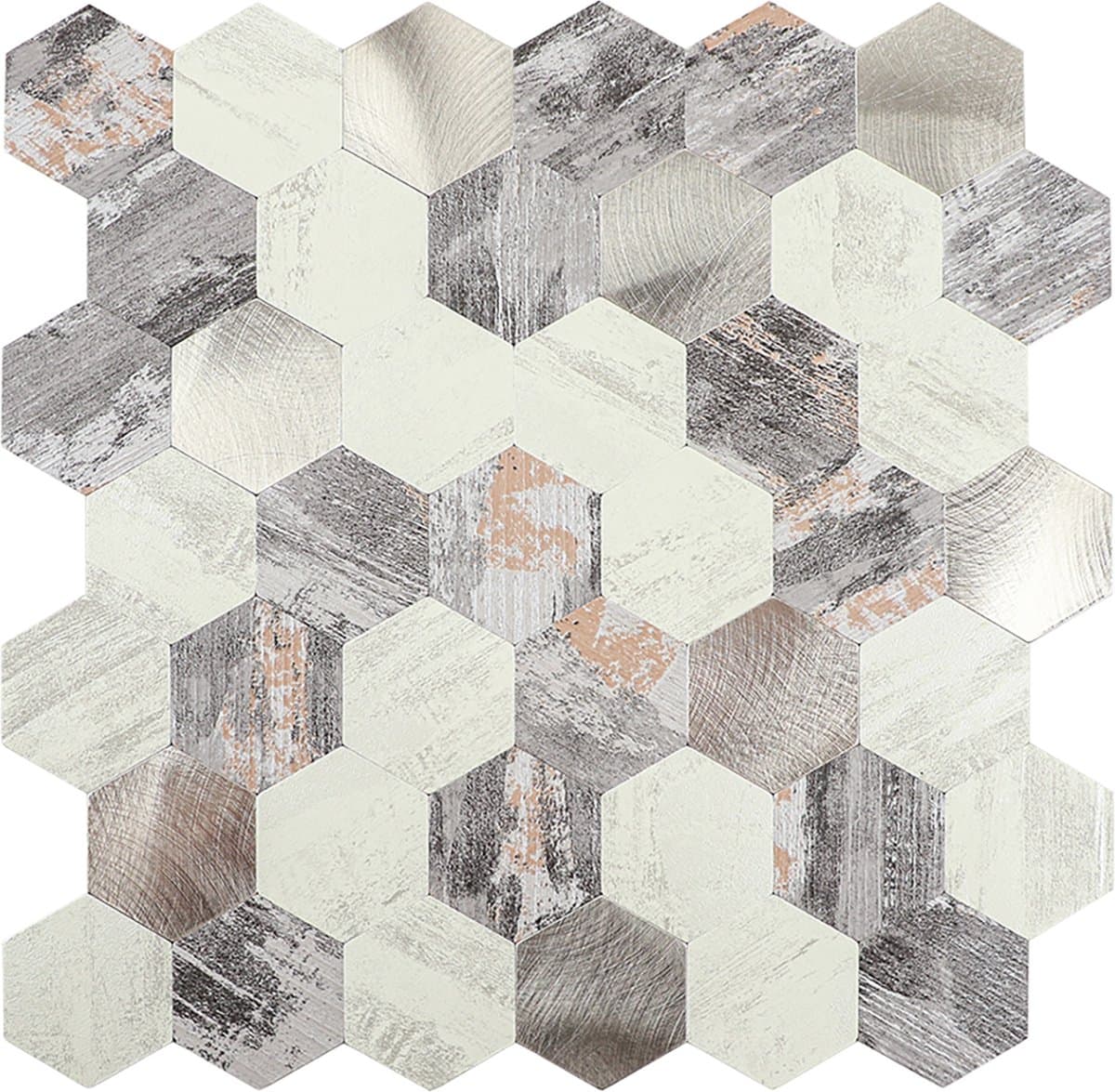 Zelfklevend Mozaiek Hexagon Nature
