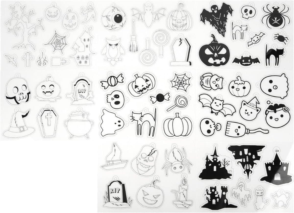 Krimpfolie Set - Krimppapier Kunst - Halloween Knutselen - Halloween Stijl - 8 Stuks - Multicolor