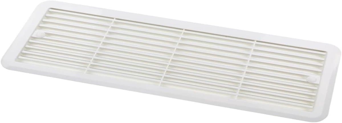 Koelkast Rooster - Ventilatiepaneel Camper - Luchtstroom Optimalisatie - Robuuste ABS Constructie - 483x186mm - Wit
