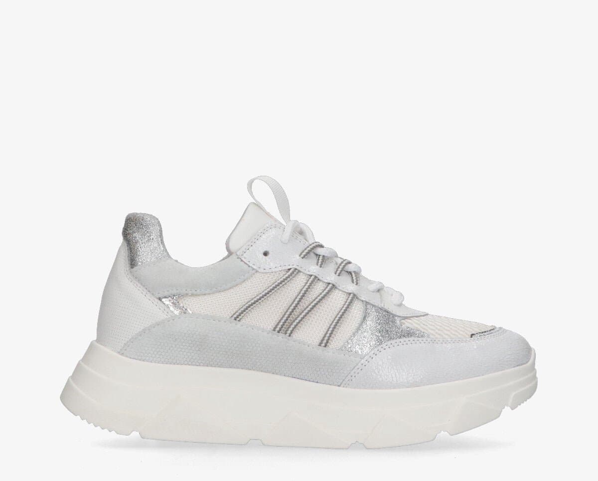 Tango kady fat 435 sneakers dames wit/zilver leer