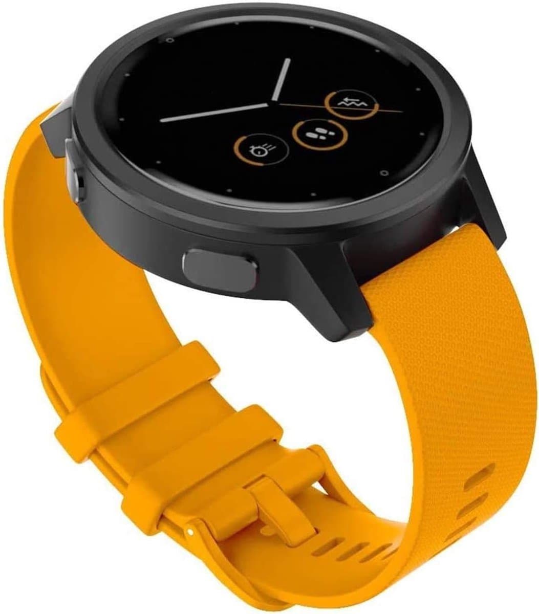 Zachte Silicoon Vervangband 22mm voor Smartwatches zoals Samsung Gear S3, Amazfit en Polar Vantage M in Oranje