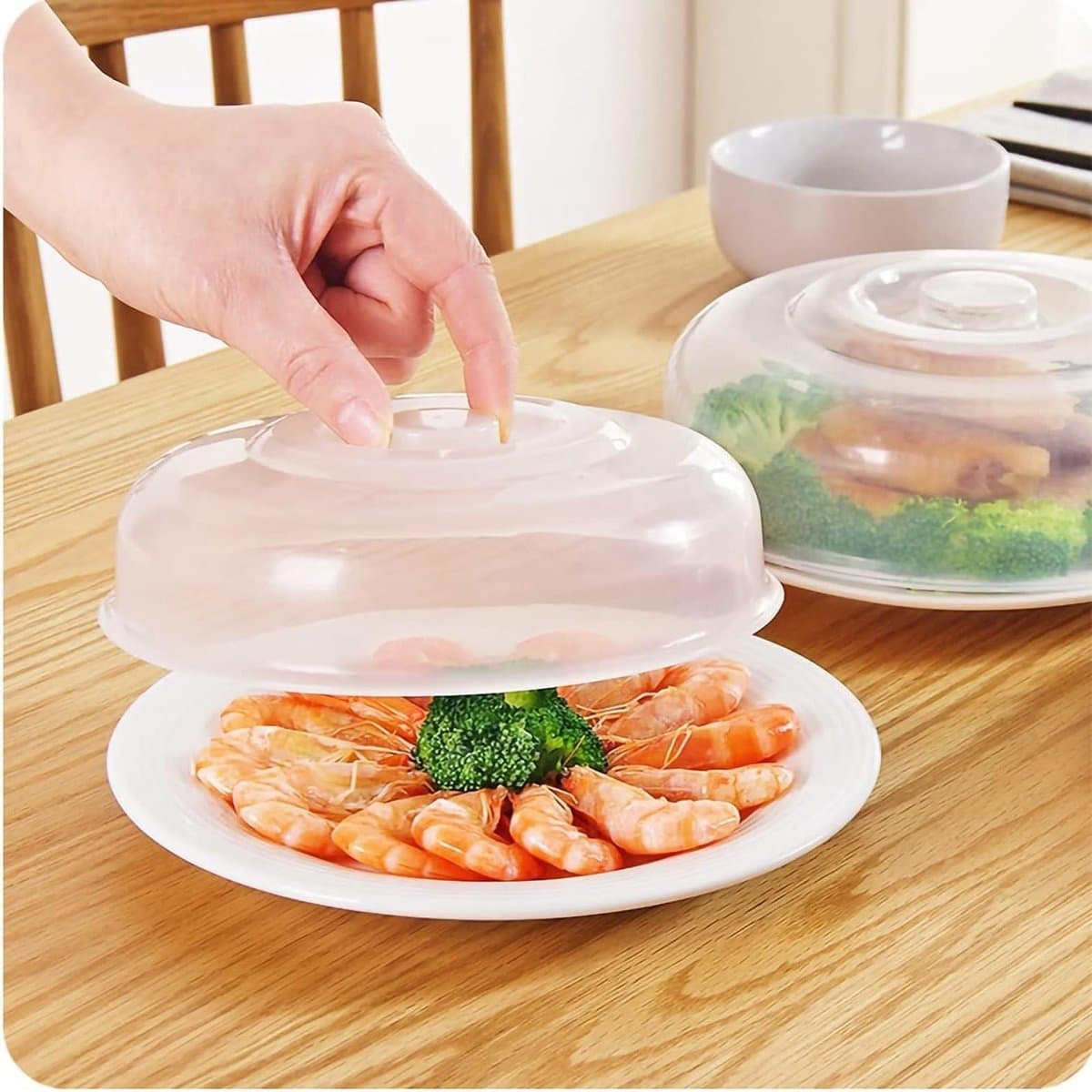 Microwave Spetterdeksel voor Borden en Schalen - Antispatdeksel, Vaatwasserbestendig en Koelkastveilig (17 cm)