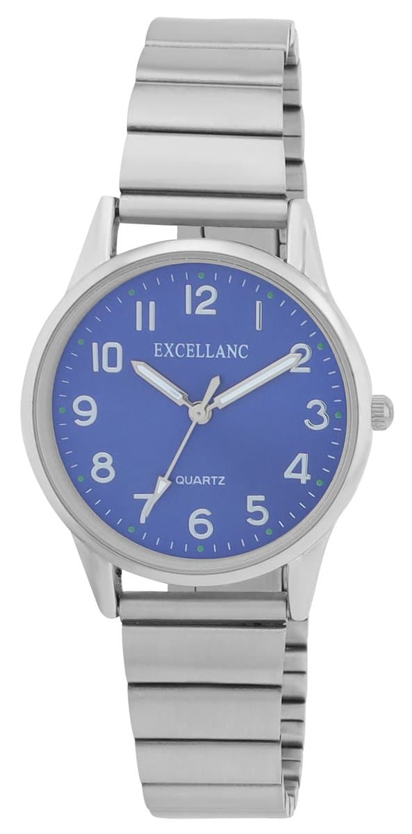 EXCELLANC dameshorloge roestvrij staal 1800281 roestvrijstalen armband, basic horloge, klassiek