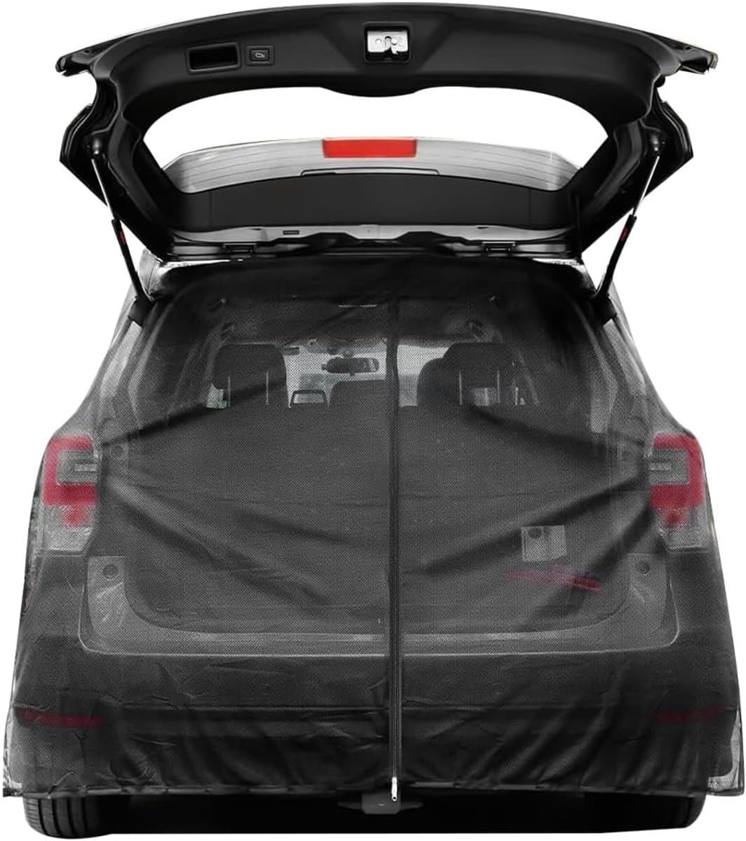 Draagbare zonwering voor auto met muggennet, 170 x 150 cm, ideaal voor caravan en camping
