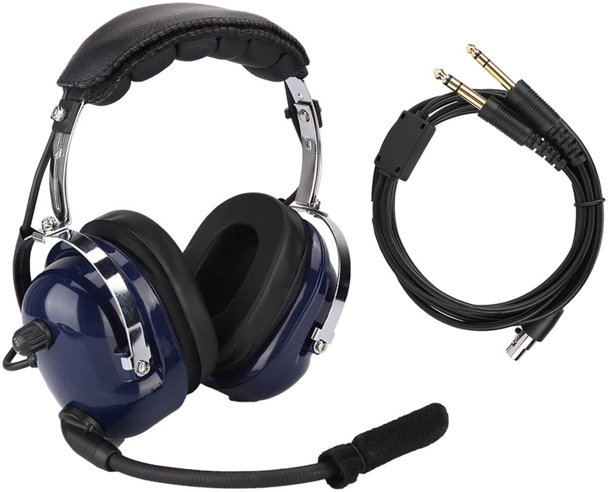 ONF3 - Algemene Luchtvaart Headset - Dual Plug Pilot Hoofdtelefoon - Ruisonderdrukking - 3.5mm - Comfortabel - Geschikt voor Piloten - Lichtgewicht
