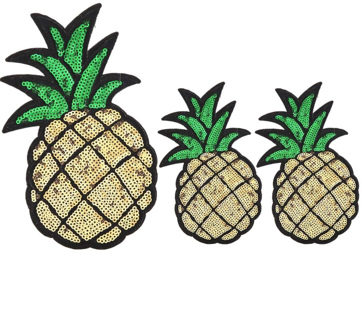 Allecto - Geborduurde stof patches - Ananas en cactus - Ideaal voor