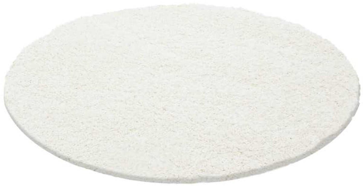 Hoogpolig vloerkleed, effen kleur: CRÈME 80x150 cm