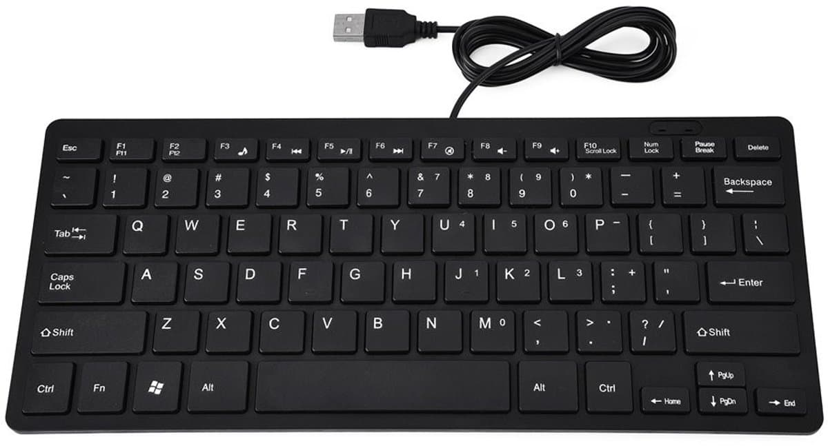 ONF3 - Ultradun Gaming-Toetsenbord - Mini USB-Toetsenbord - Ideaal voor Gaming en Werken - Zwart/Wit - Voor Desktop en Laptop - Duurzaam en Betr...