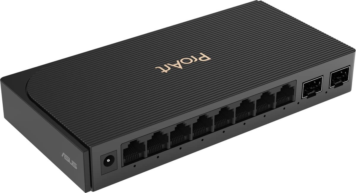 ASUS ProArt Switch PQG-U1080 Unmanaged 2.5G Ethernet (100/1000/2500) Zwart