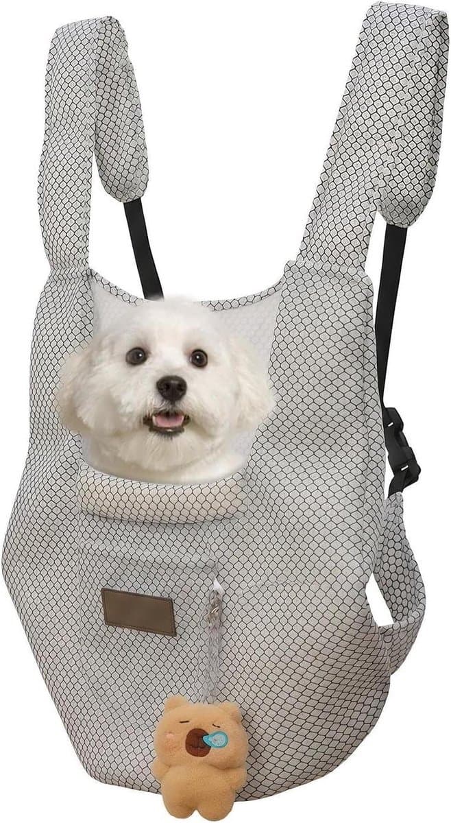 Reismand Huisdieren - Draagzak Honden - Buitenavonturen - Ademend Mesh - 20 x 15 x 8 cm - Grijs