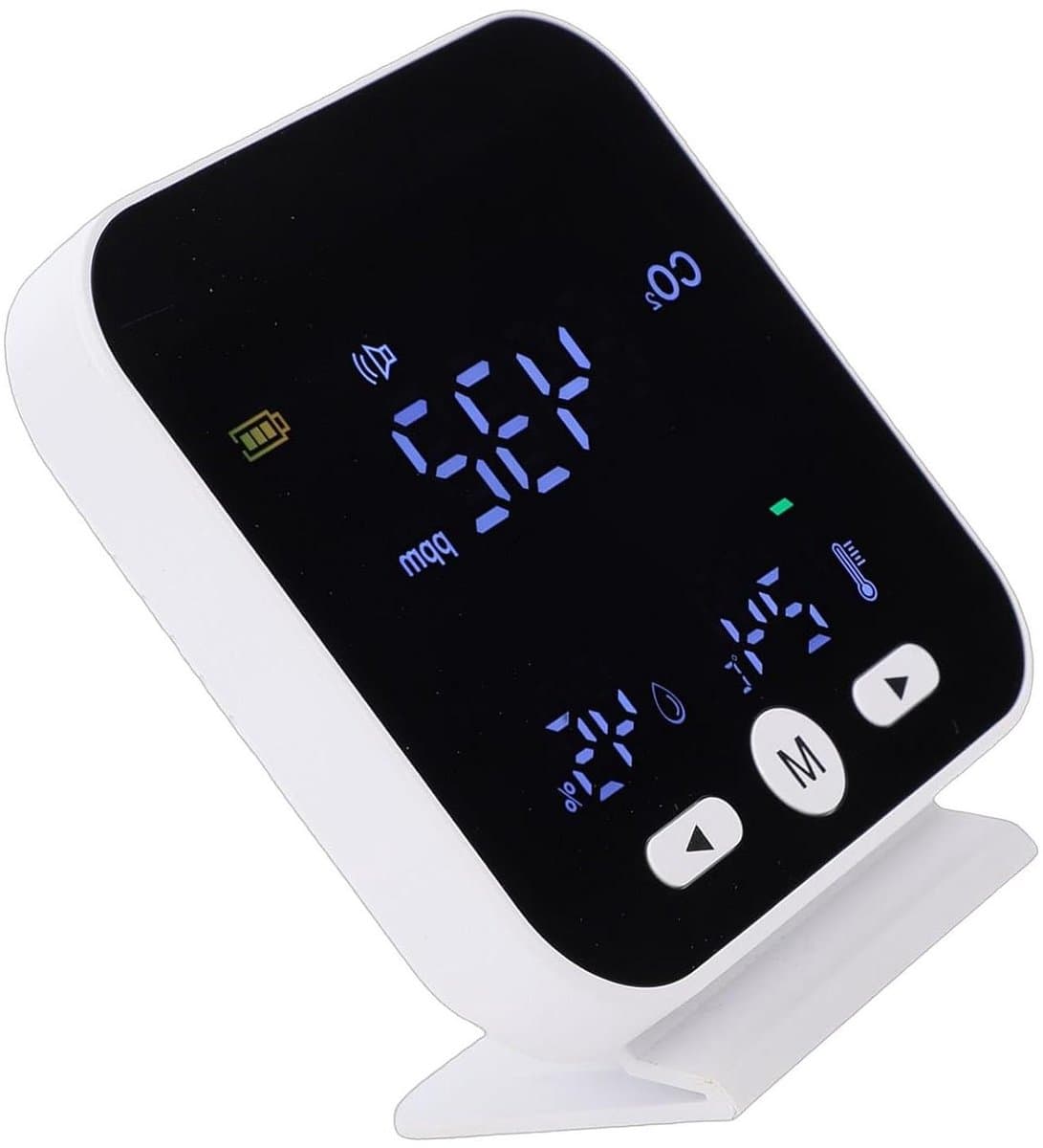 Yosoo Health Gear CO2-detector, Draagbare Vochtigheidstemperatuurtester, 3-in-1 Luchtkwaliteitsmonitor voor Thuis en op Reis met Bereik van 400-5000 Ppm