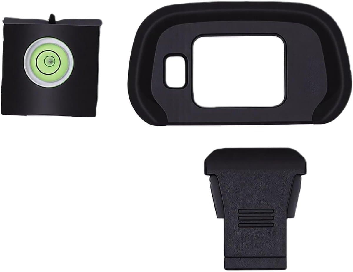 Camera Oogschelp Set - Zoeker Bescherming - Fotografie Verbeteren - Geïntegreerde Waterpas - 12 x 8 x 1 cm - Zwart