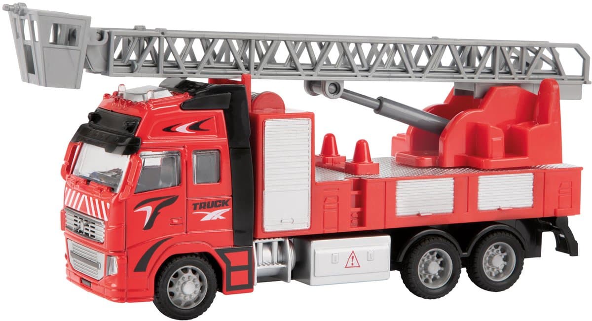 Metal Pull-back Brandweerwagen 1:38