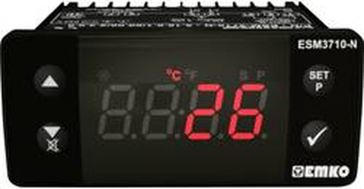 Emko ESM-3710-N Tweestandenregelaar Temperatuurregelaar Pt100 -50 tot 400 °C Relais 16 A (l x b x h) 65 x 76 x 35 mm