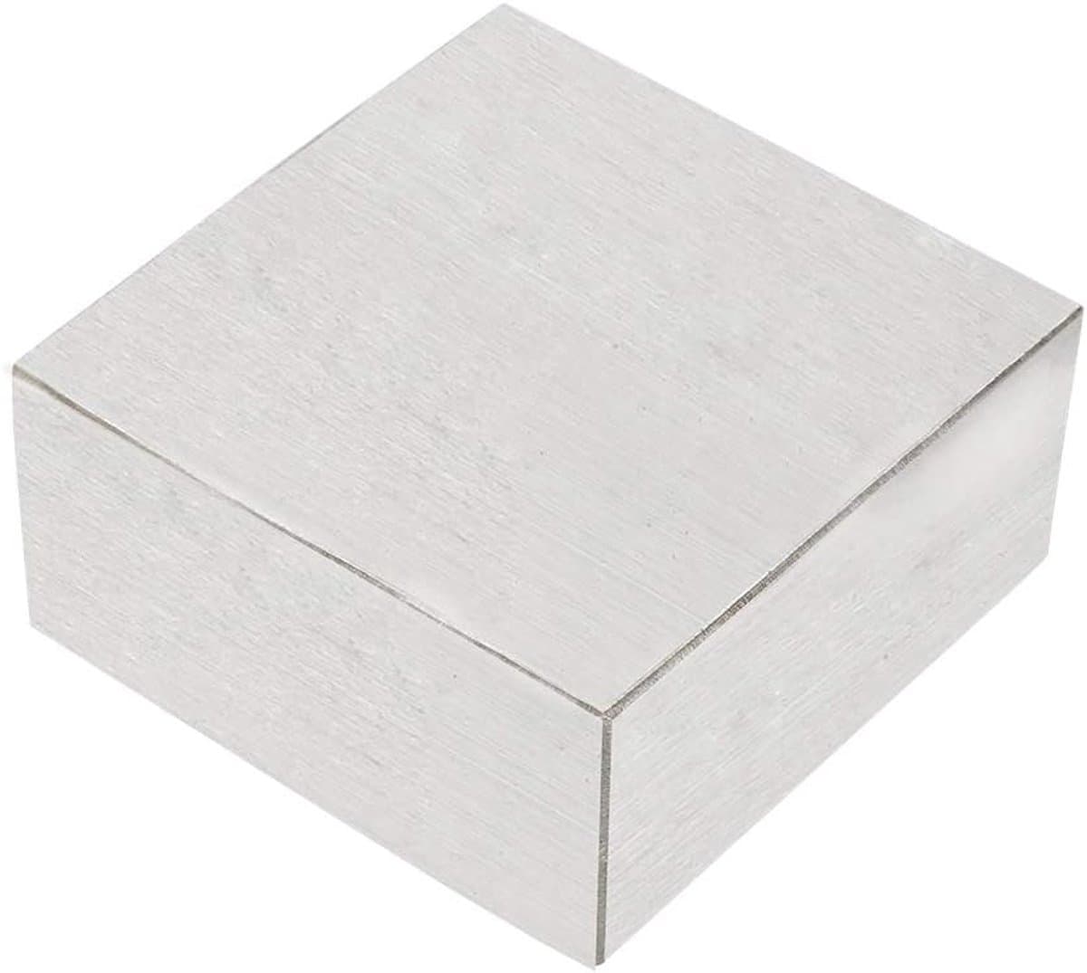 6,3 x 6,3 x 3 cm metalen stalen bankblok, metalen aambeeld vierkant gereedschap, massief bankblok voor het maken van sieraden.