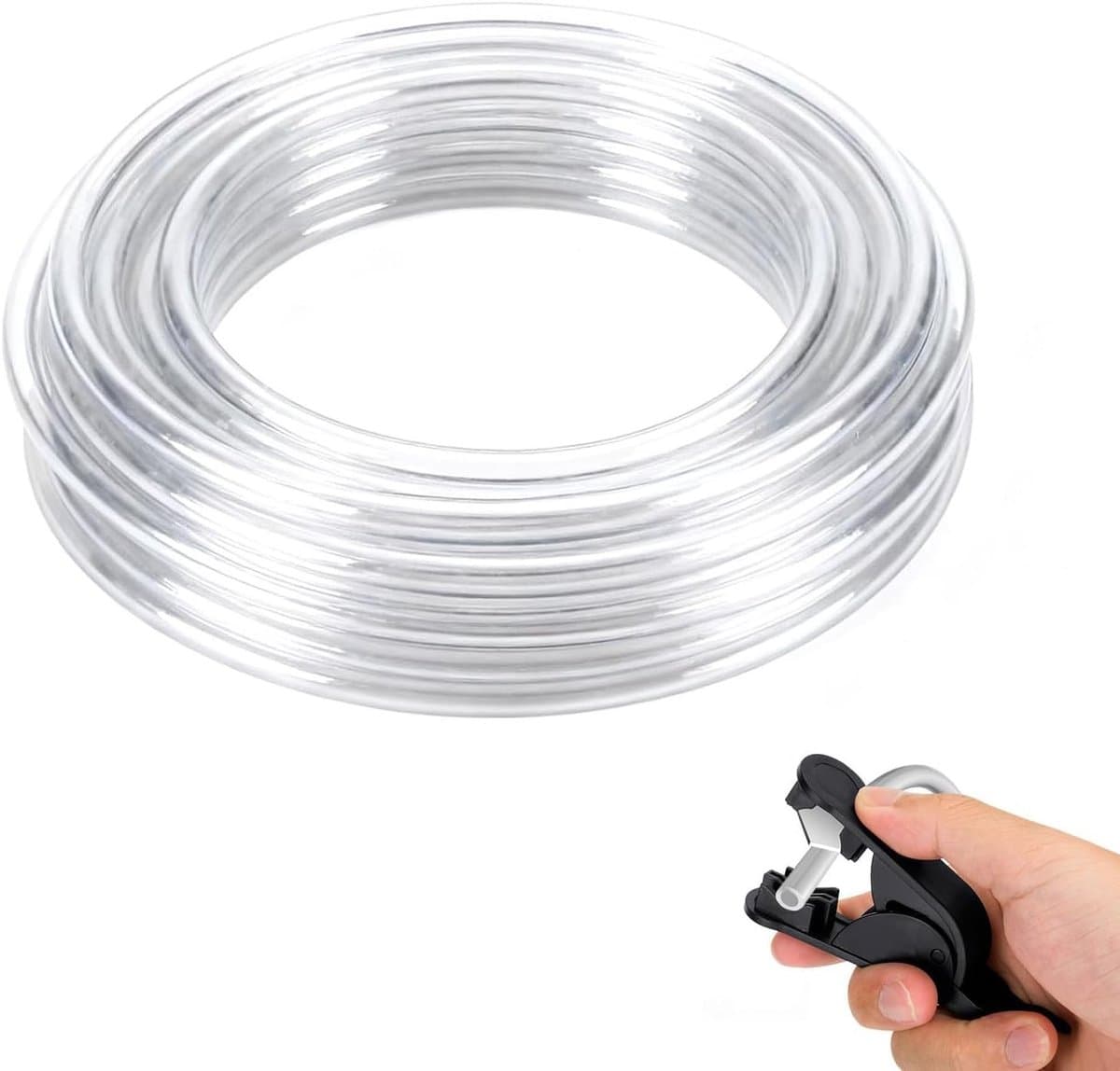 PTFE Slang 5m met Snijder, 2.5mm x 4mm voor 3D Printers, Geschikt voor 1.75mm Draad, Transparant, Duurzaam en Flexibel, Ideaal voor Bambu Lab en andere Merken
