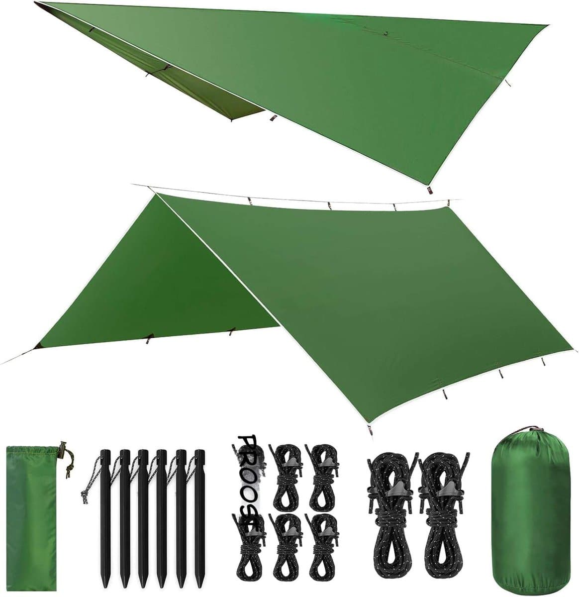 Kavora Partytent - Tentzeil - Tarp - Groen - 400cm × 300cm × 1cm