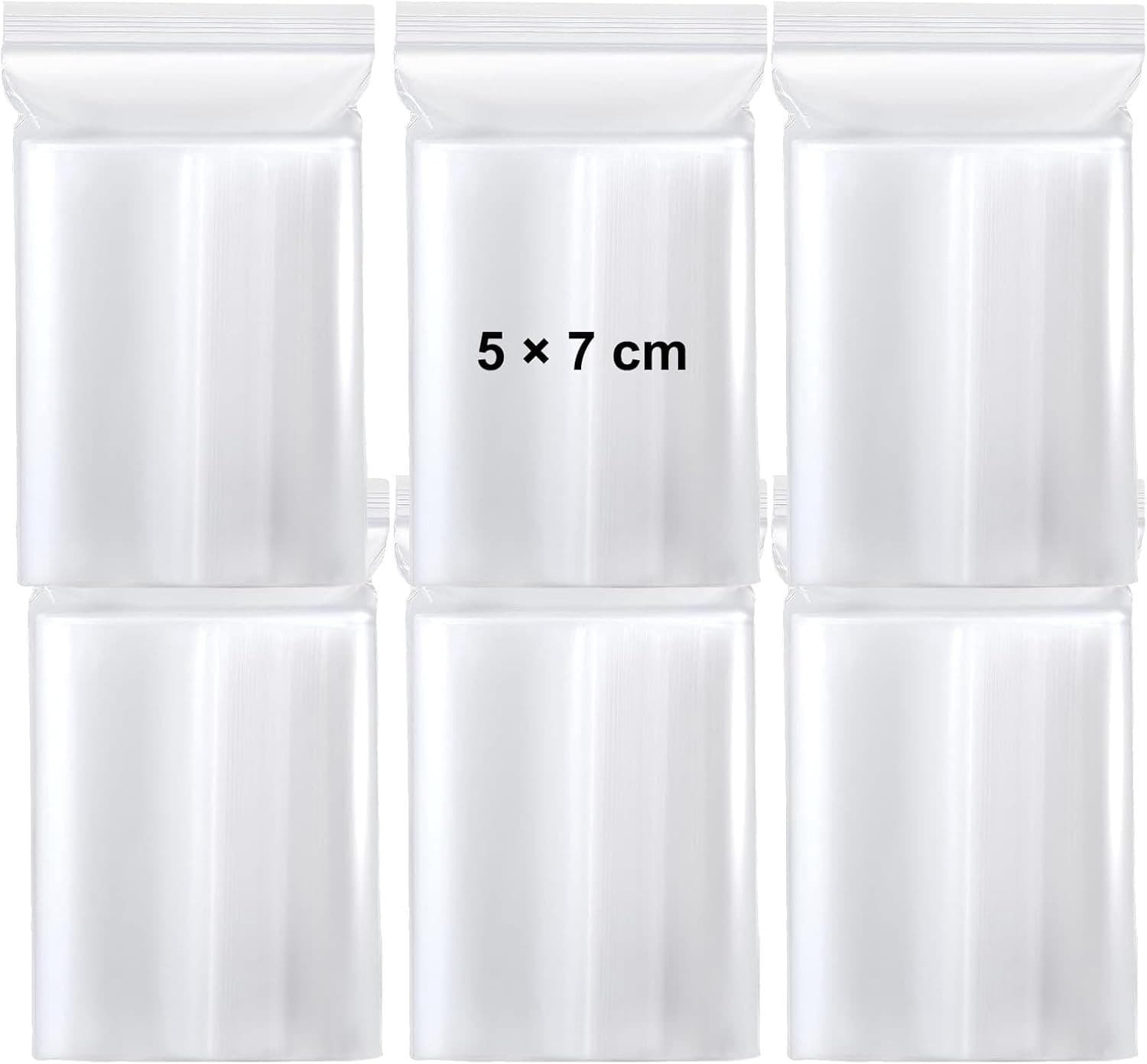 Ziplock Zakjes - Transparant - 7 x 5 cm - Polyethyleen - Voor Organisatie en Opslag