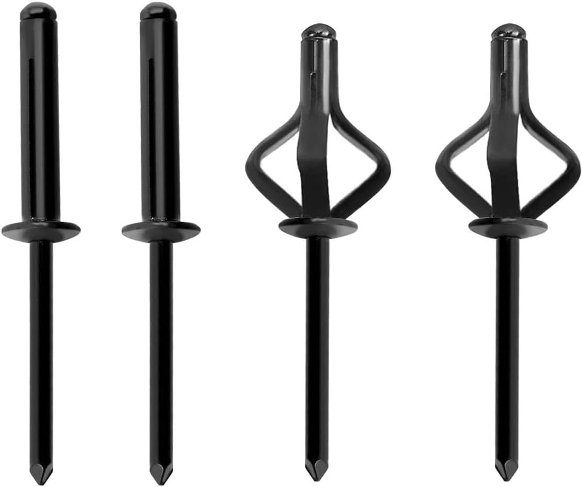 50 Stuks Blindklinknagels, Aluminium 3 Voudige Exploderende Popnagels, 4,0 mm, 4,8 mm, 6,0 mm Grote Flens Expansienagels for Het Verbinden Van Kunststof, Hout, Glas, Rubber, Dashboard(4.0X18.8mm)