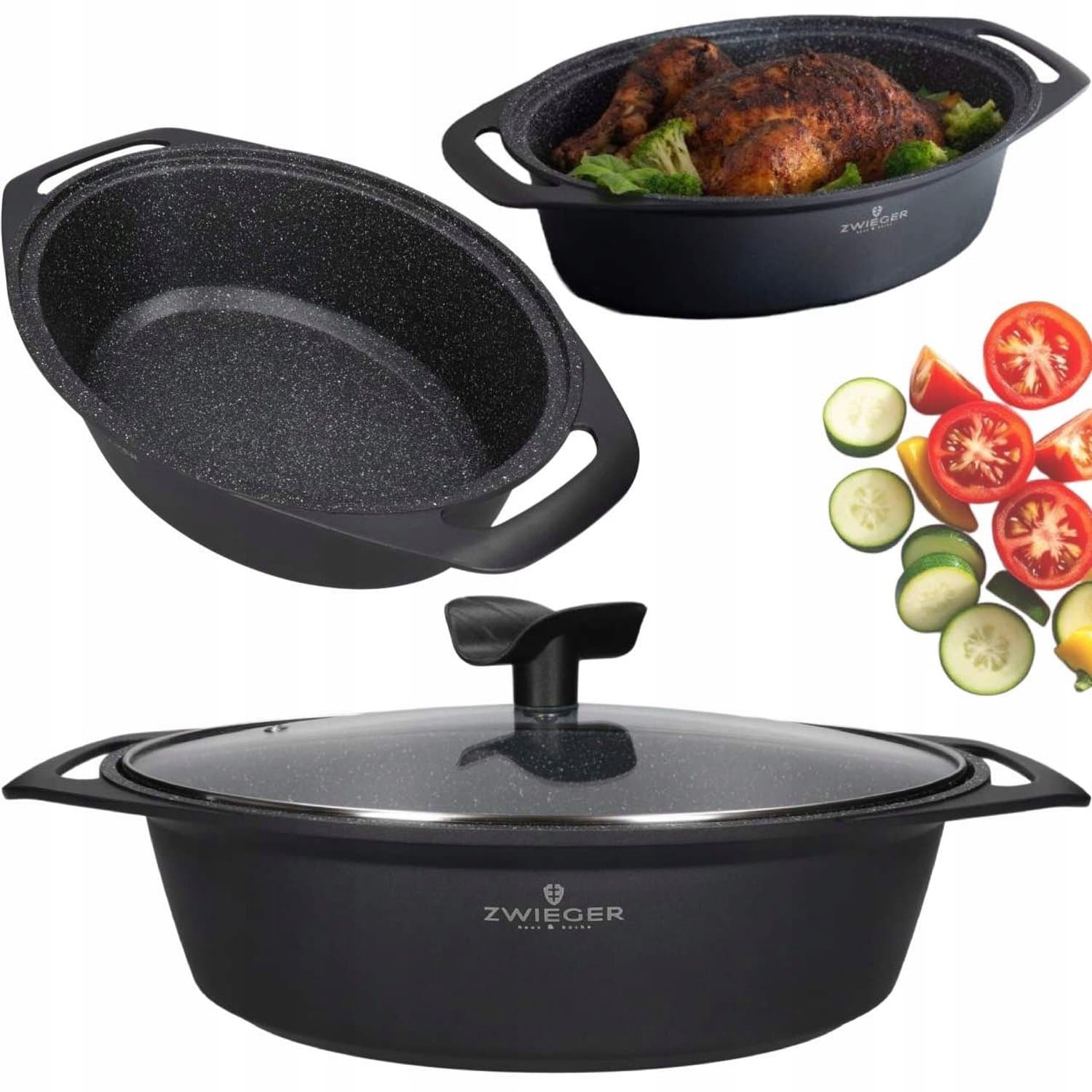 Zwieger Forte Braadpan 33 cm - All-in-One met Marmeren Coating
