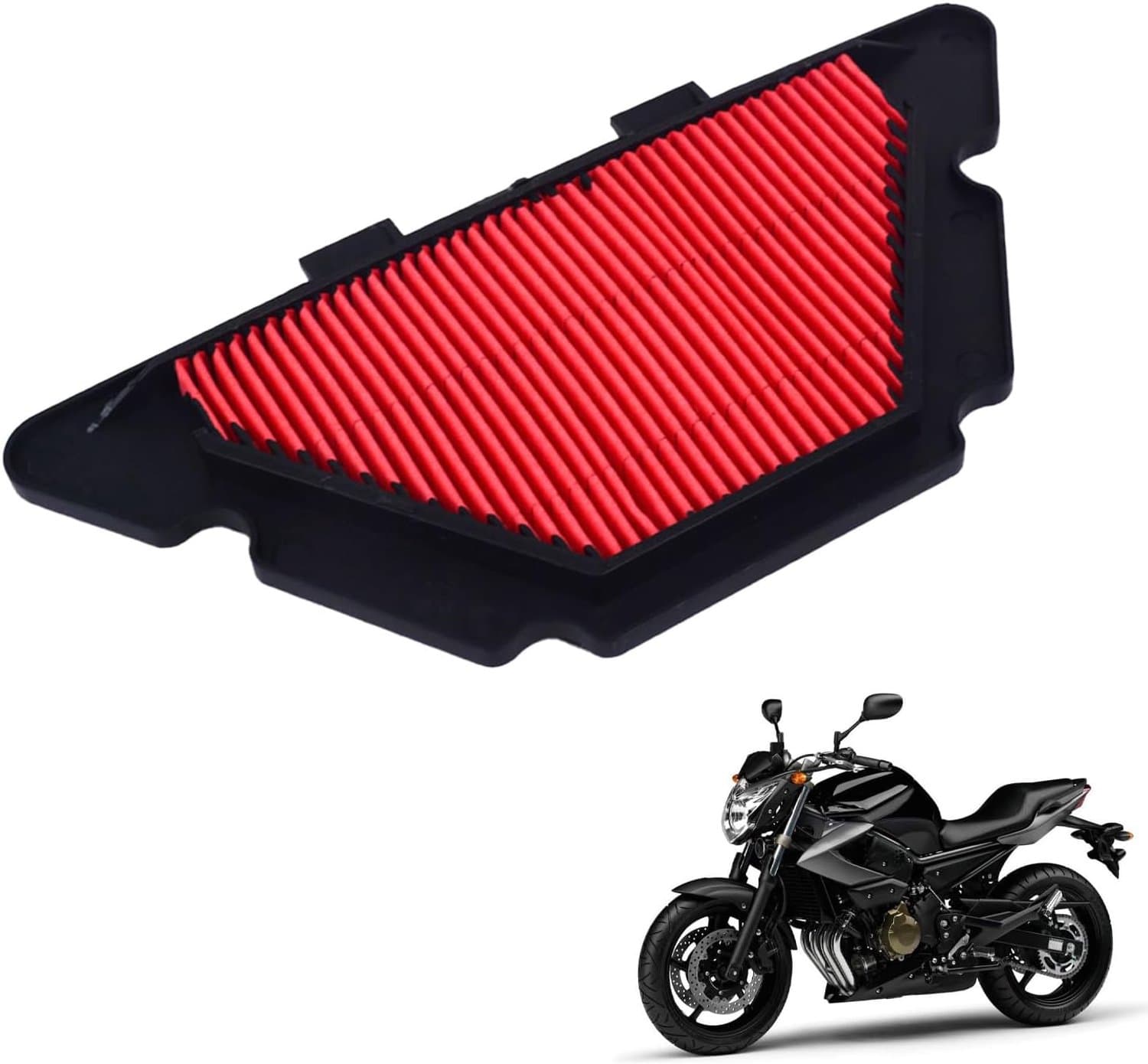 Engine Air Filter Cotton Mesh Intake Air Filter Motorcycle Engine Air Filters Replacement for XJ6 XJ6 2009-2014 - ShopVlot
