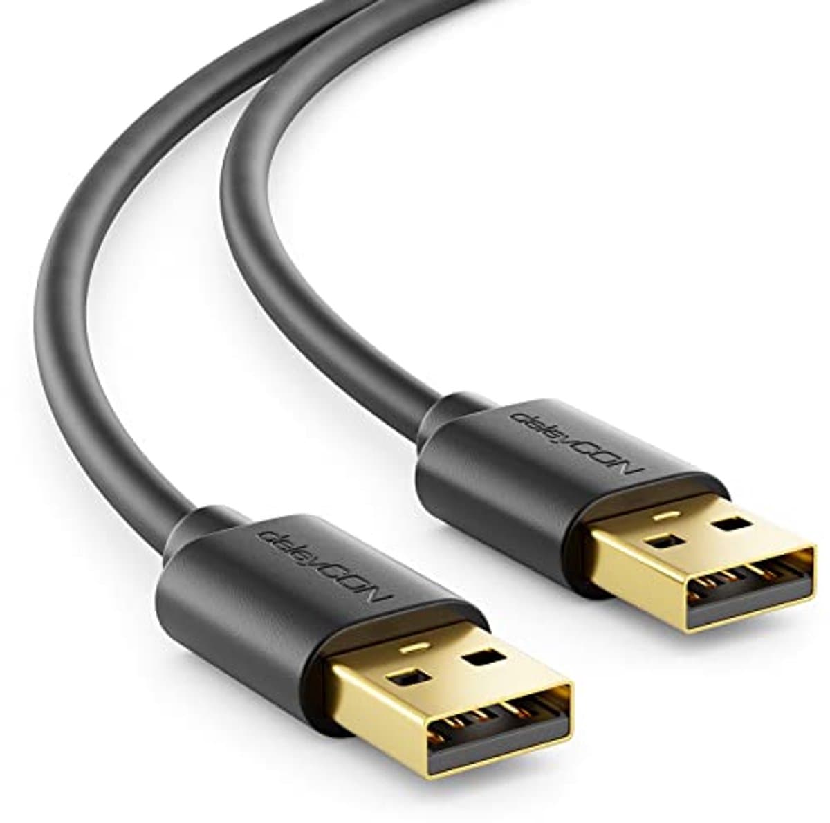 USB 2.0 Snelle Datakabel - USB A naar USB A - 2m - Hoge Snelheid en Betrouwbare Gegevensoverdracht - Stabiele Aansluitingen - Achterwaarts Compatibel