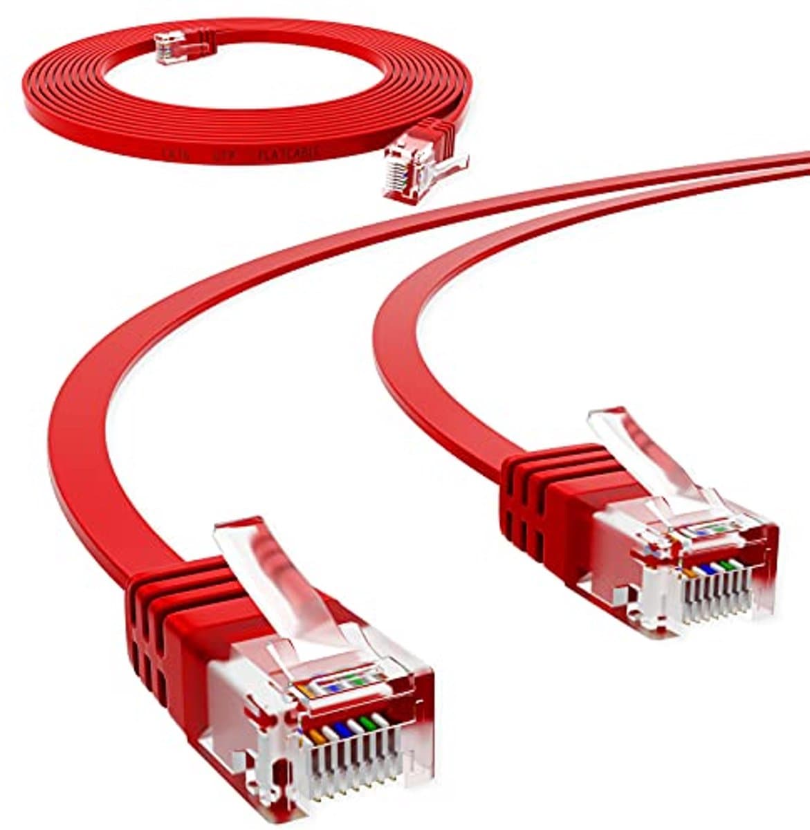 Platte LAN-kabel 10m Cat6 RJ45 Netwerk Patchkabel - Tot 10 Gbit/s