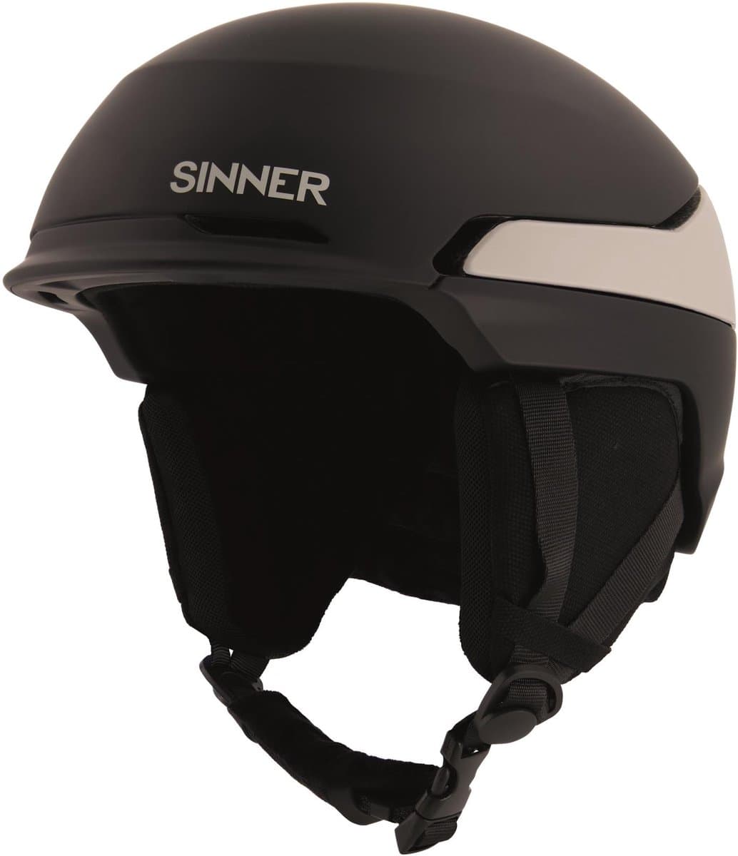 SINNER ZERMATT Unisex Skihelm - MATTE Zwart-MATTE LIGHT GREY - Maat L, 59-62 cm