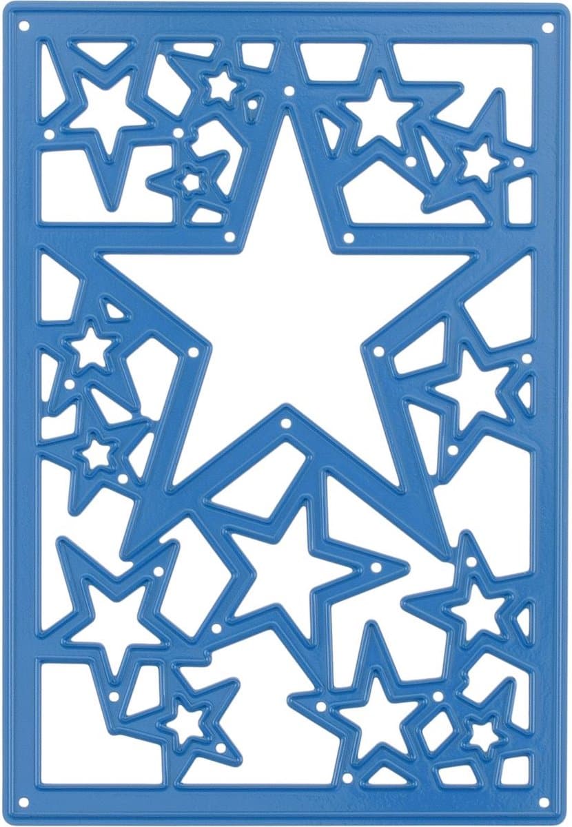 Nellie Snellen Shape Dies Blue Frame with Stars