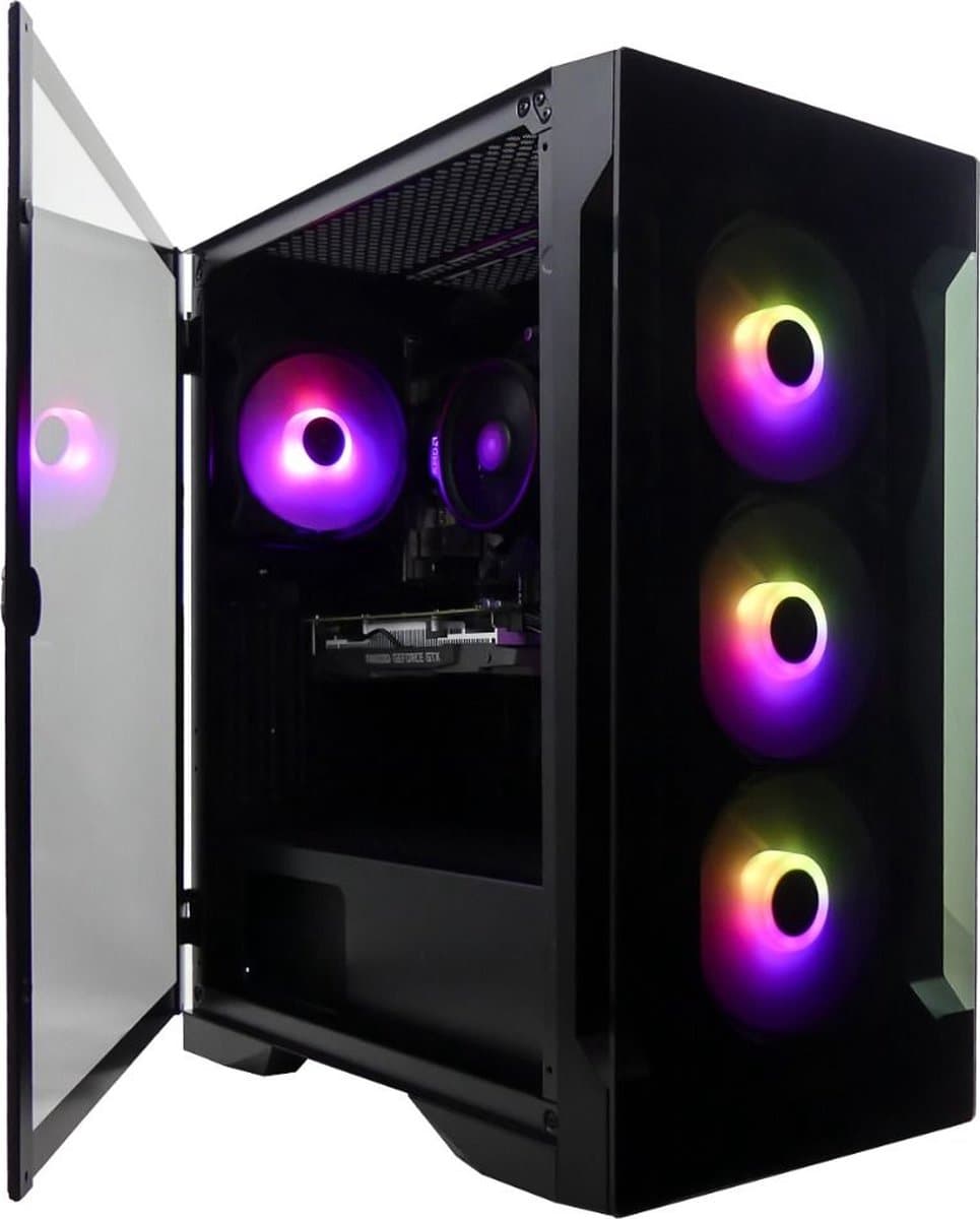 AMD Ryzen 5 8400F 8e Generatie High-End Game PC - GeForce RTX 5060 ti 8GB - 32GB DDR5 RAM - 1TB SSD - Met Magneetdeur - WiFi - Windows 11 PRO - ELITE E2