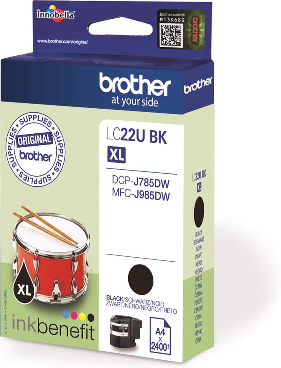 Brother LC22UBK inktcartridge 1 stuk(s) origineel hoog (XL) rendement zwart