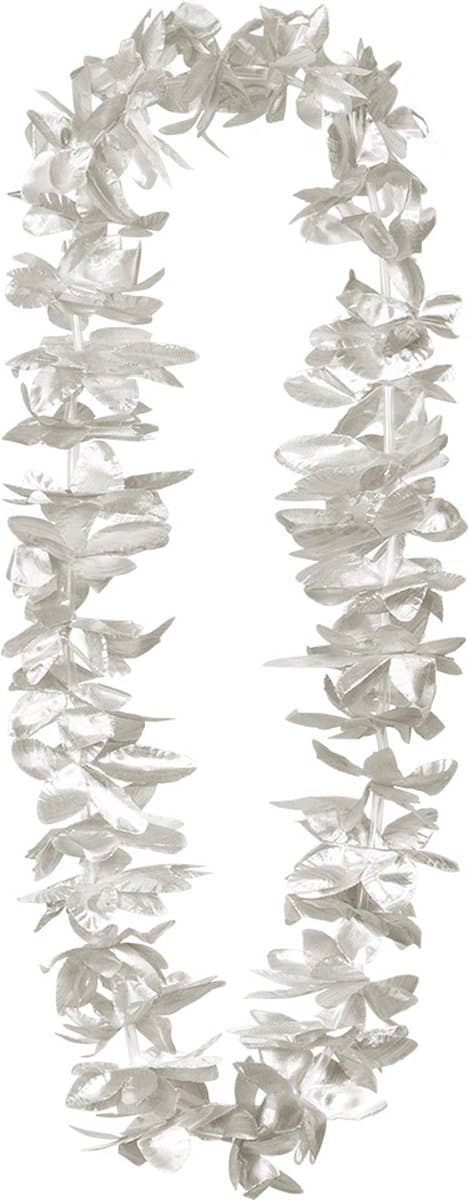Boland - Hawaïkrans Kahoku zilver Zilver - Volwassenen - Unisex - - Hawaii - Themafeest - Strandfeest