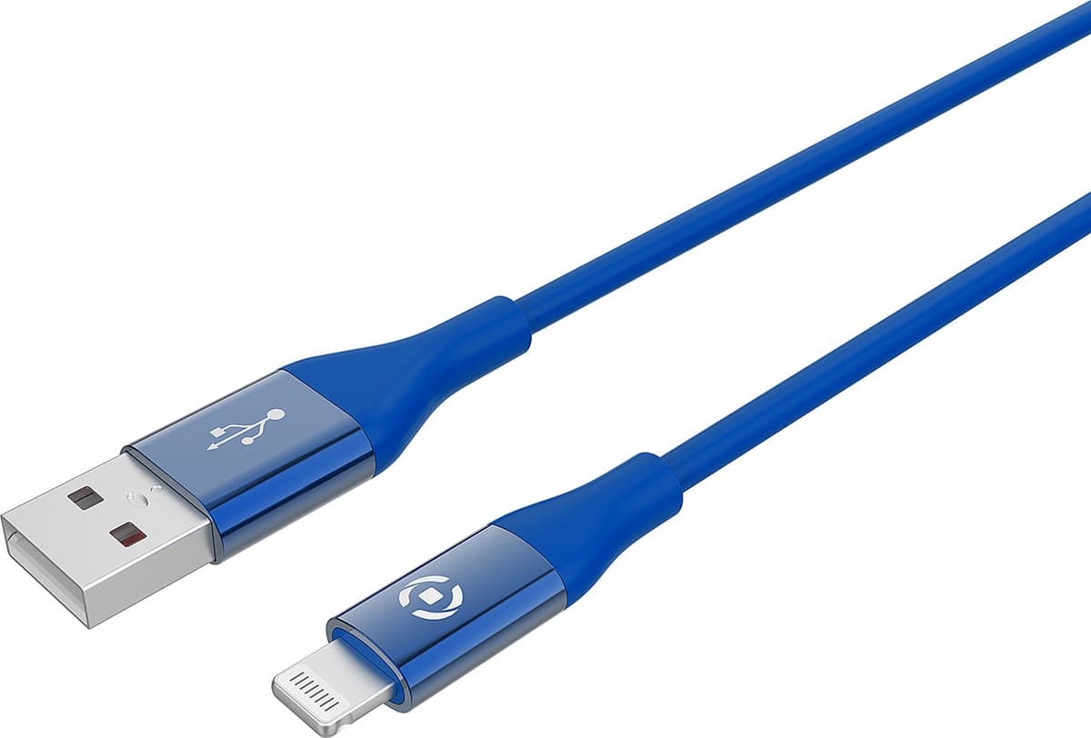 Celly Oplaadkabel 12W - USB kabel - USB-A naar Lightning kabel geschikt voor iPhone - 3.0m - Blauw