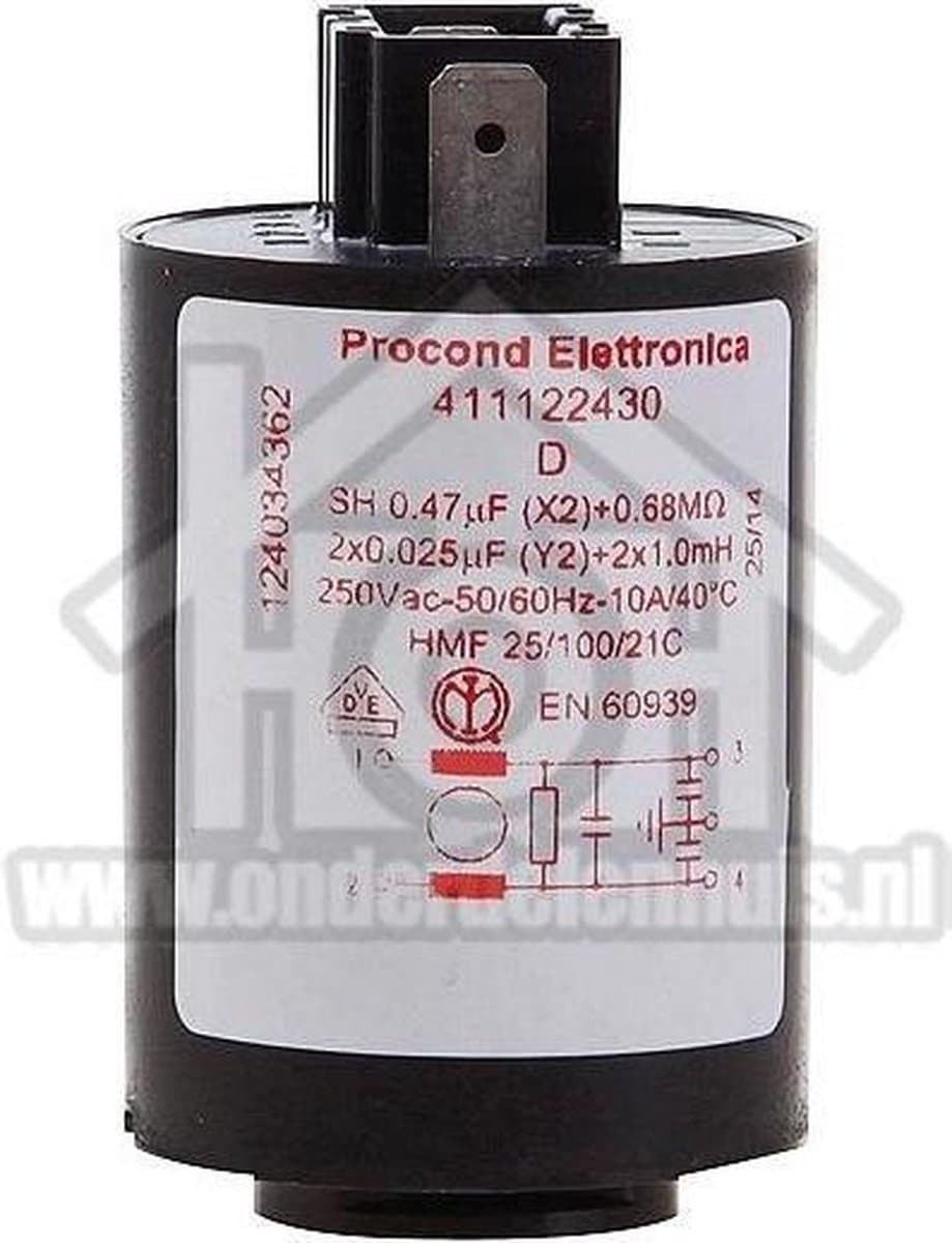 Zanussi Condensator Ontstoringsfilter 0,47 uF CF4450 1240343622
