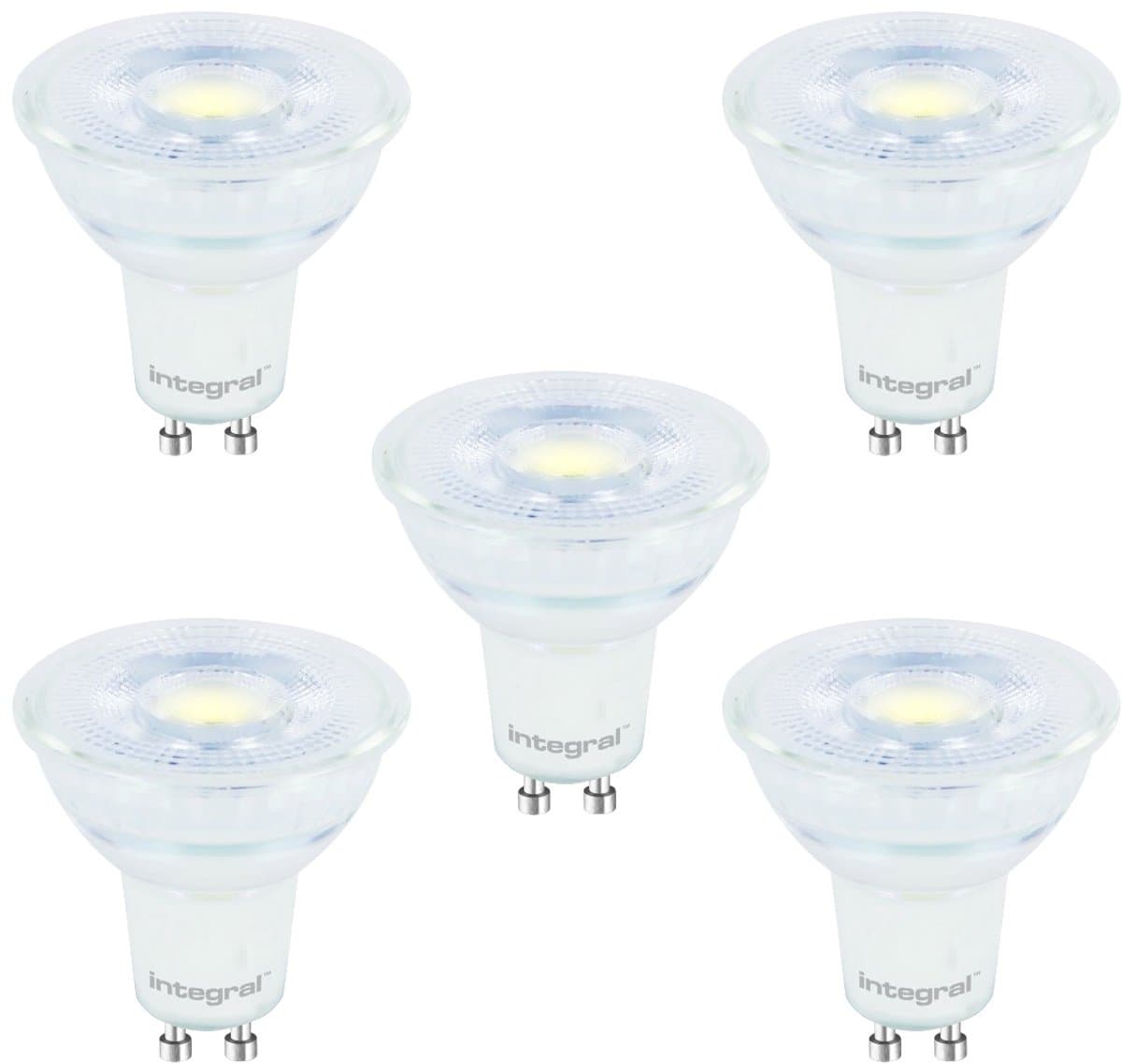 5 Pack - Integral GU10 LED Spot - 3,6W - 4000K Neutraal wit - Dimmable