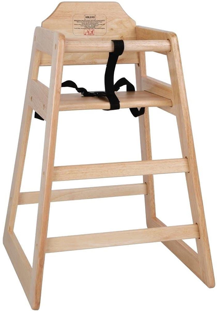 Duurzame houten kinderstoel voor baby en peuter – met 3-punts heupgordel