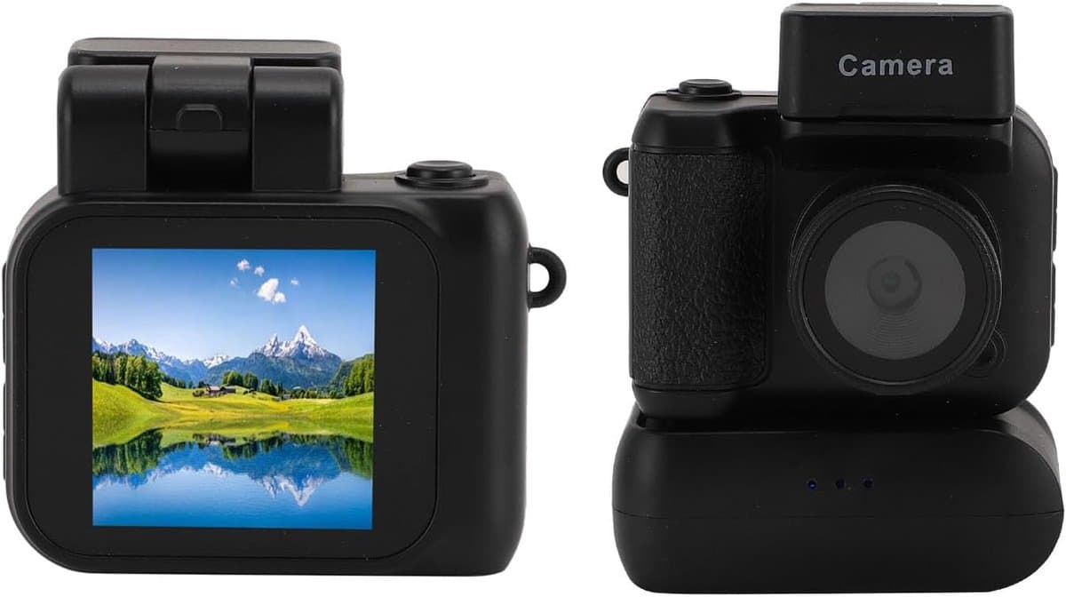 Compacte Full HD 1080P Mini Action Camera - Draagbare Vlog & Reis Camcorder met Lange Batterijduur