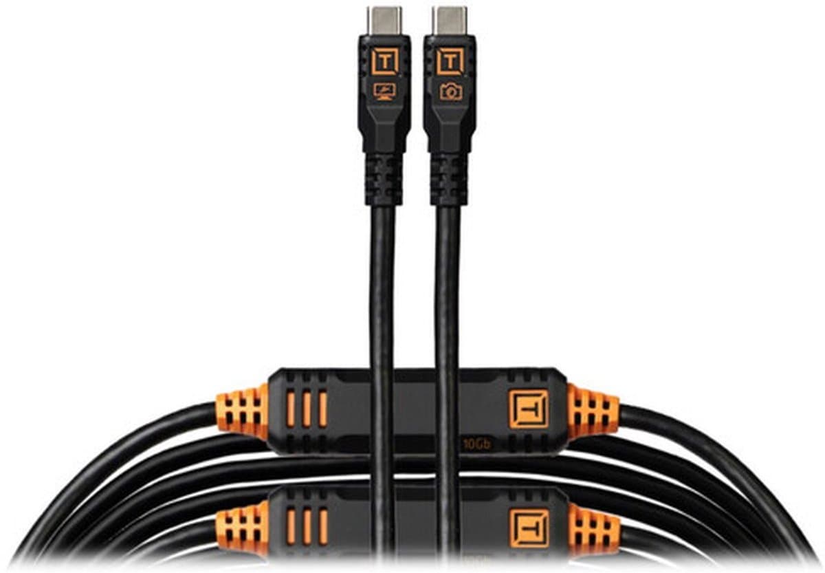 Tether Tools TetherPro Optima 10G USB-C to USB-C 9.4m Straight To Straight Black - Nieuw!
