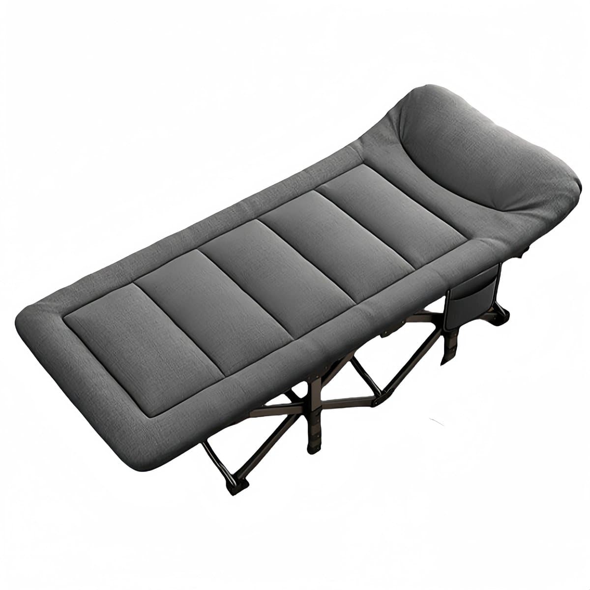 Archi ligbed - Ligstoel tuin - opvouwbaar – Draagbare zonnebank - Outdoor – Metaal – Inclusief Kussen – Grijs – 190 × 68 × 45 cm
