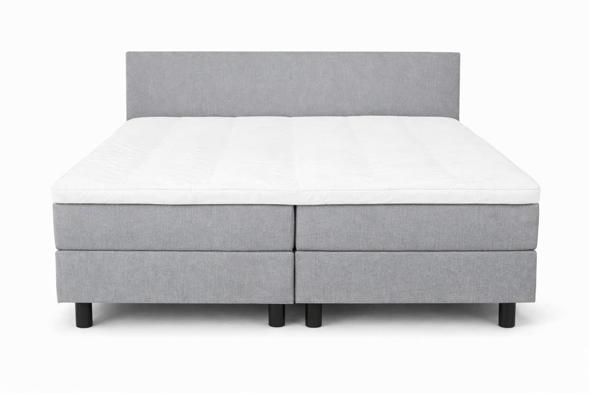 Boxspring Ayla Royal - 160x200 Compleet - Grijs Glad - Ayla Matrassen - 2 persoons
