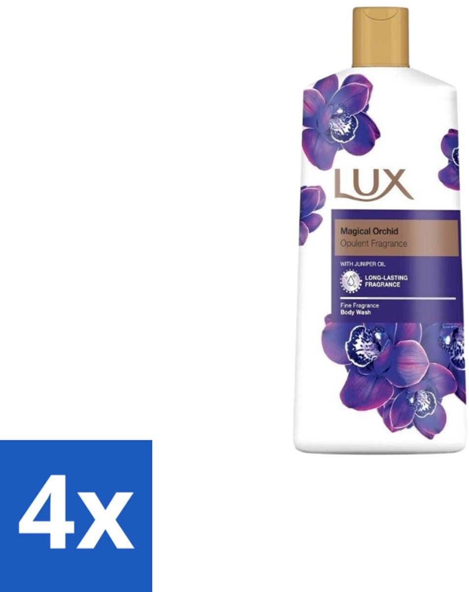 Lux – Body Wash – Magical Orchid & Juniper Oil – 600 ml - Voordeelverpakking - 4 stuks