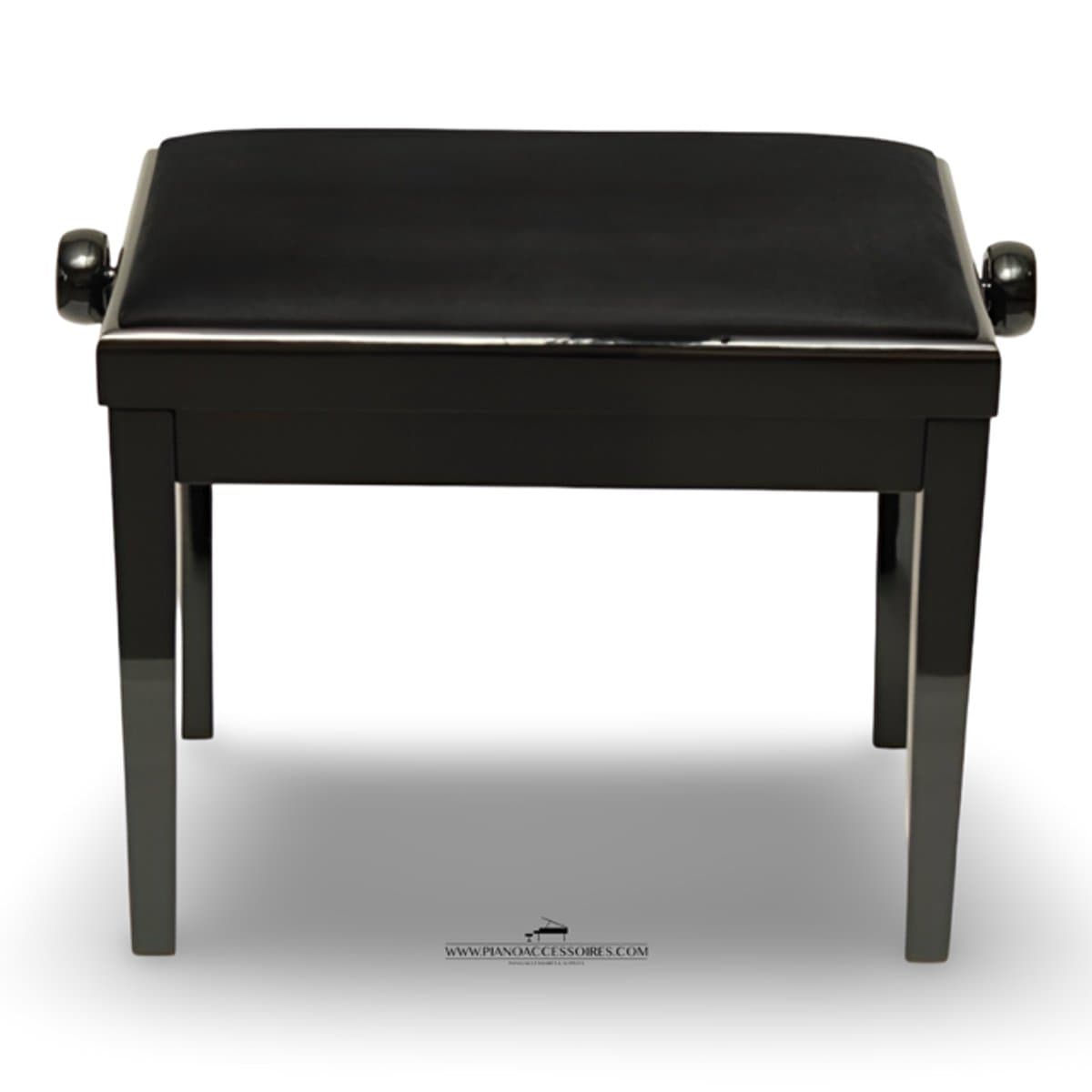 Pianobank GPPD Model 3 Zwart HG, zwarte stofzitting
