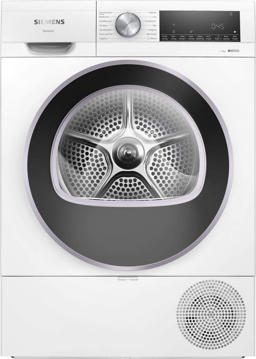 Siemens iQ500 WQ43G1DANL - Warmtepompdroger - 9 kg - AutoDry - Wit
