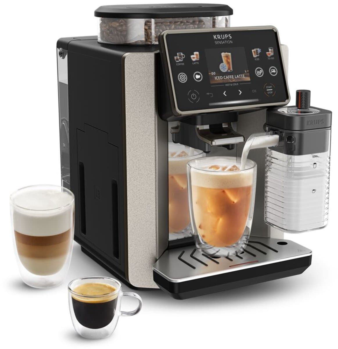 Krups Sensation Elite Milk EA917E - Volautomatische Espressomachine - Silver - Snel Opgewarmd