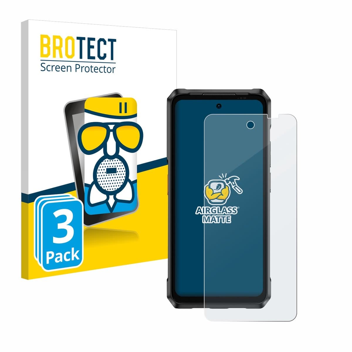 BROTECT - Screenprotector voor Ulefone Armor 26 Ultra - Folie Beschermfolie Beschermglas matte 3 Stuks